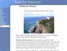 Tablet Screenshot of byronbaymotorcycles.com